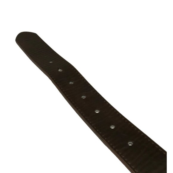 RealTree Mens Brown & White Canvas Leather Belt L / XL Metal Buckle 96000/979 - Picture 7 of 9